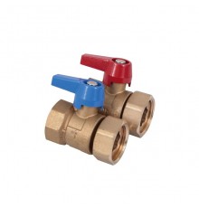 Кран шаровой Henco с накидной гайкой и уплотнением 1 , набор 2 штуки. UFH-B0606-M
