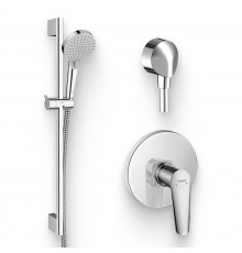 Душевой комплект Смеситель Hansgrohe Logis E 71608000 С ВНУТРЕННЕЙ ЧАСТЬЮ + Гарнитур Vernis Blend 26275000 хром + Подключение FixFit Fixfit Е 27454000