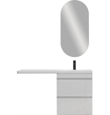 Мебель для ванной комнаты Vigo Urban 60 R 2 ящика, под стиральную машину, белая