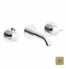 Almar Mixers Смеситель для раковины, настенный, цвет: латунь брашированная PVD. E210057.HB