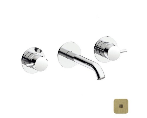 Almar Mixers Смеситель для раковины, настенный, цвет: латунь брашированная PVD. E210057.HB