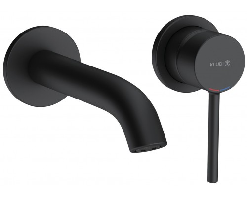 Kludi 38 244 3976 Bozz Смеситель для раковины 180 мм, настен., на 2 отв. (внешняя монтажная часть) 382443976