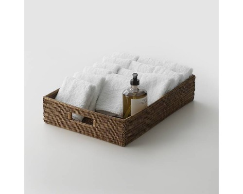 Decor Walther Basket TRAY Лоток-поднос 34х45х10см., настольный, цвет: ротанг темный. 0939692