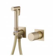 Гигиенический душ Abber Rund AF8725G, со смесителем, С ВНУТРЕННЕЙ ЧАСТЬЮ, матовое золото