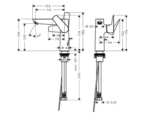 Hansgrohe Talis E Смеситель для раковины, на 1 отв, с донным клапаном, излив: 14.1см, цвет: шлифованная бронза. 71754140 Hansgrohe Talis E Смеситель для раковины, на 1 отв, с донным клапаном, излив: 14.1см, цвет: шлифованная бронза. 71754140
