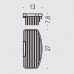 Colombo Angolari Полка металлическая 27x13xh7.8см, цвет: хром. B9646.CR