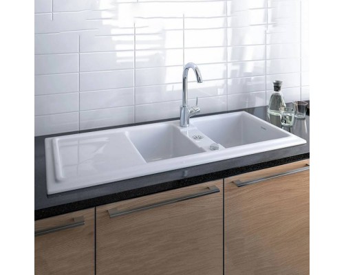 Duravit Cassia Кухонная мойка 116x51см., встраиваемая, цвет: белая. 7513110000