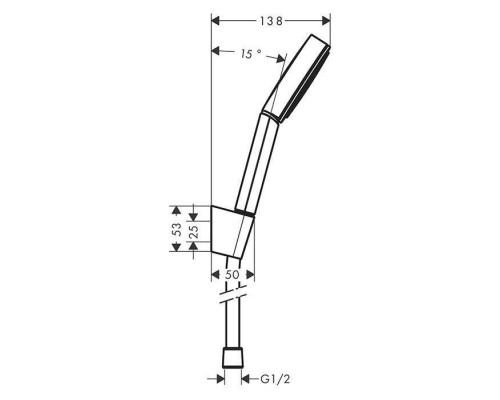 Hansgrohe Pulsify 1j Porter-набор Душевой гарнитур, ручной душ, настенный держатель и шланг 125см., цвет: хром . 24301000 Hansgrohe Pulsify 1j Porter-набор Душевой гарнитур, ручной душ, настенный держатель и шланг 125см., цвет: хром . 24301000