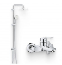 Душевой комплект Смеситель Grohe Eurosmart 33300003 + Стойка New Tempesta Rustic 26452001