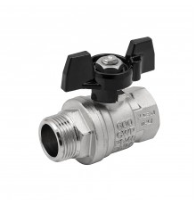 Кран шаровой, ELSEN, Strong T, 1/2, НВ, ручка-бабочка, латунь