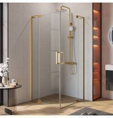 Душевой уголок Cezares Slider A 2 90/100 C BORO профиль брашированное золото, стекло прозрачное