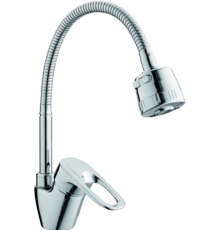 Смеситель для кухни D-lin D150404-T с гибким изливом, хром