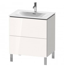 Duravit L-Cube База напольная 72x48.1x70.4см с раковиной, 2 ящика, цвет: глянцевый белый. LC659602222,  23447300001