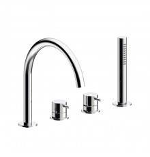 Almar Смеситель на борт ванны, на 4 отв., с ручной лейкой, цвет: хром. E214006.CR