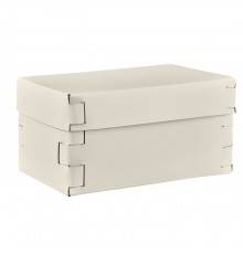 Colombo Adj Коробка Snob 25x15хH13.5см., настольная, цвет: панна котта/белый. BADJ2515-1610