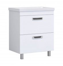 Тумба под раковину Vigo Plaza 60 2 ящика, белая, для раковины Cersanit Como 60