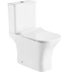 Унитаз-компакт WesnaArt Kubus 103-KUB13 с микролифтом, безободковый, белый