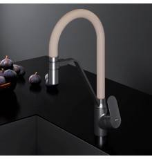 F8007826 Смеситель для кухни с каналом для питьевой воды и гибким бежевым изливом
