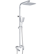 Душевая стойка Rose R1556F белый, хром