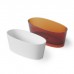 Dea Design Nature Ванна 160х75х60см., отдельностоящая, Glasstek, прозрачная смола, цвет: Sunset R1. DD8617 1600 R1