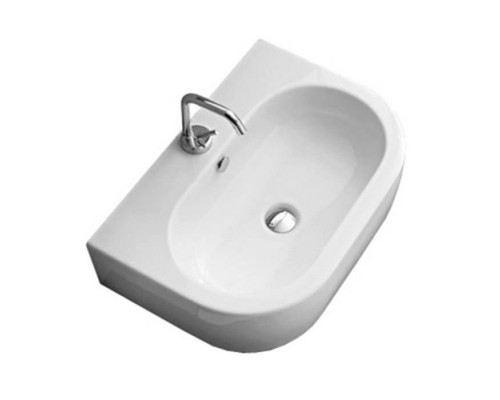 Kerasan Flo Раковина 50х40 см, 1 отв., цвет: белый. 314101*1 Kerasan Flo Раковина 50х40 см, 1 отв., цвет: белый. 314101*1