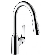 HG 71 801 000 Focus M42 Смеситель для кухни 183 мм, 2 режима, выдвижной ∩ излив