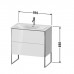 Duravit XSquare База напольная 81x47.8x84см с раковиной, 2 яшика, цвет: глянцевый белый. XS452402222,  23448300001