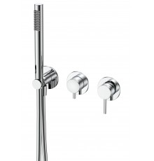 AQM8805CR Встраиваемый смеситель на 3 потр. в комплекте с внутр. частью, шлангом и лейкой, хром AQM8805CR