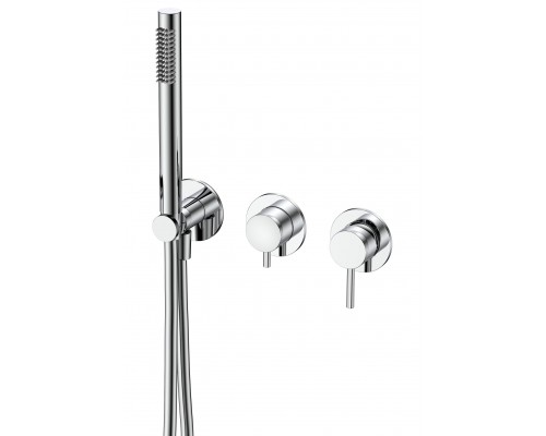 AQM8805CR Встраиваемый смеситель на 3 потр. в комплекте с внутр. частью, шлангом и лейкой, хром AQM8805CR