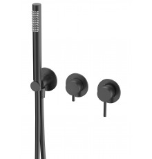 AQM8805MB Встраиваемый смеситель на 3 потр. в комплекте с внутр. частью, черный матовый AQM8805MB