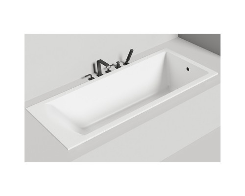 Salini Cascata KIT Встраиваемая ванна 170.6х75.1х60см., донный клапан Click-Clack белый, сифон, ножки, мат-л: S-Sense, цвет: белый глянцевый. 104813G