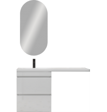 Мебель для ванной комнаты Vigo Urban 60 L 2 ящика, под стиральную машину, белая