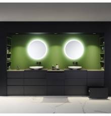 Burgbad Lin20 Комплект мебели 340х48.7х90см, напольный, с раковиной, с зеркалом, с 3 ящиками, цвет: Grey dark matt. MWGU050 C0001,  SIJN075,  WWYJ080F5381,  USIV060F5381