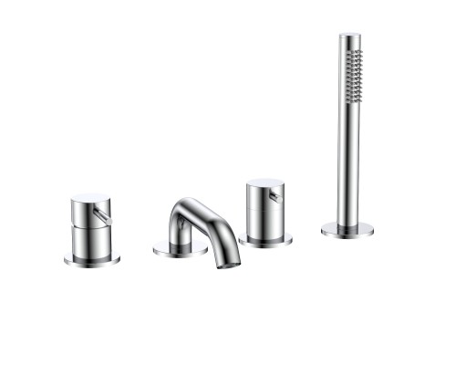 AQM6219CR Siena Смеситель на борт ванны на 4 отв, комплект, хром AQM6219CR