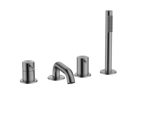 AQM6219GM Siena Смеситель на борт ванны на 4 отв, комплект, металл AQM6219GM