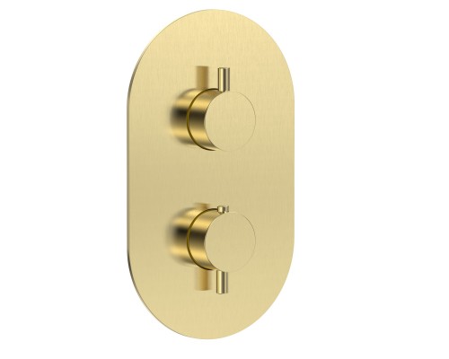 AQM8806BG Siena Встраиваемый термостат на 3 потр. в комплекте с внутр. частью, золото шлифованное AQM8806BG