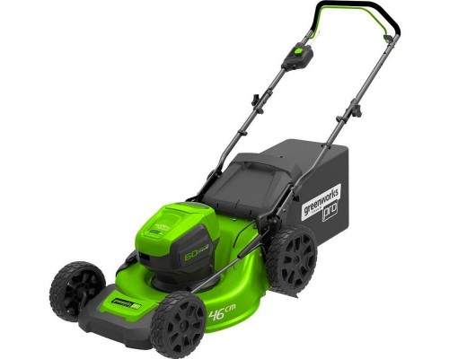 Газонокосилка аккумуляторная Greenworks 60V,46 см, б/щ (без АКБ и ЗУ) Газонокосилка аккумуляторная Greenworks 60V,46 см, б/щ (без АКБ и ЗУ)