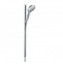 Hansgrohe Raindance Select S Душевой набор: штанга 90см., ручной душ 150, 3jet (RainAir, CaresseAir, Mix), EcoSmart, шланг, цвет: белый/хром. 26626400