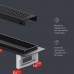 W01SC-P11-070-01BM Трап для душа линейный, универсальный затвор Cut Gradient, 70 см