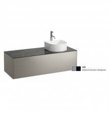 Laufen Sonar Тумба под раковину 117.5х45.5х34см., подвесная, 1 ящик, цвет: титан/черный мрамор. 4.0542.7.034.142.1
