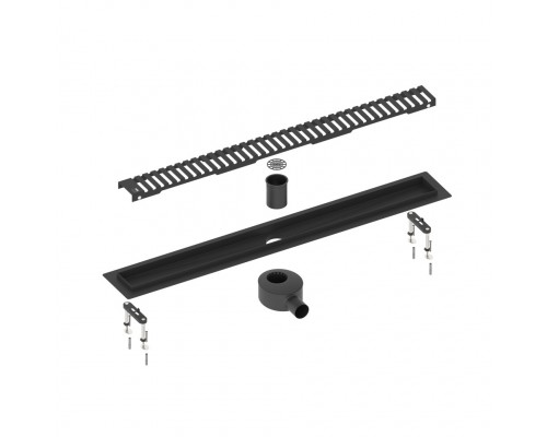 Душевой лоток TIMO Drain System 800 с вставкойlines Чёрный DS230108/03