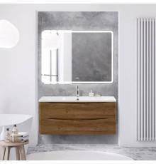 Мебель для ванной комнаты BelBagno Acqua 120 подвесная, rovere rustico, белая глянцевая раковина