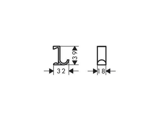Hansgrohe WallStoris Крючок широкий, цвет: белый матовый. 27914700 Hansgrohe WallStoris Крючок широкий, цвет: белый матовый. 27914700