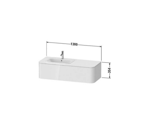 Duravit Happy D.2 Plus Тумба подвесная 130x55x35.4см, с раковиной и 2 ящиками, цвет: stone grey satin matt. 0483600000, HP4952M9292, HP031KM8080 Duravit Happy D.2 Plus Тумба подвесная 130x55x35.4см, с раковиной и 2 ящиками, цвет: stone grey satin matt. 0483600000, HP4952M9292, HP031KM8080