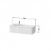Duravit Happy D.2 Plus Тумба подвесная 130x55x35.4см, с раковиной и 2 ящиками, цвет: stone grey satin matt. 0483600000, HP4952M9292, HP031KM8080