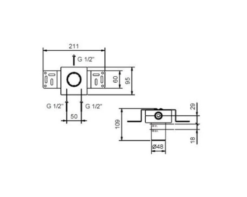 Fantini Внутренняя часть смесителя для душа, 1 источник, 1/2. 44 00 M063A Fantini Внутренняя часть смесителя для душа, 1 источник, 1/2. 44 00 M063A