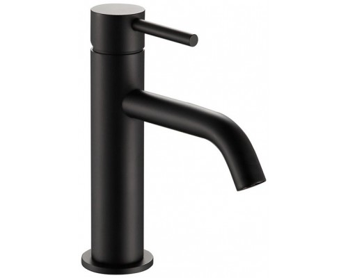 AQM6210MB Siena Смеситель для раковины 82 мм, гладкий, подводка ½ черный матовый AQM6210MB