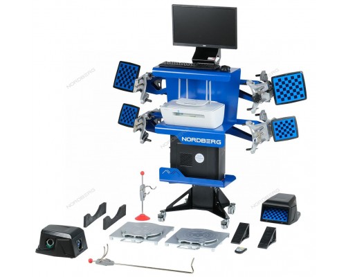 Стенд сход-развал 3D модель для ям и подъемников NORDBERG C803_синий