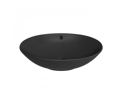 Накладная раковина для ванной комнаты Wellsee Bliss 32820200S: овальная раковина, ширина умывальника 63 см, цвет матовый черный