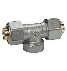 Тройник, Giacomini, R569AM, В, 18 x 2, 1/2, 18 x 2, латунь, для труб GIACOTHERM, GIACOFLEX и многослойных